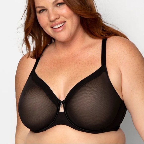 Sheer Mesh‎ Full Coverage Unlined Underwire Bra - Picture 1 of 4